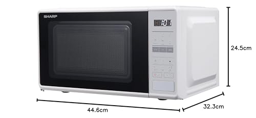 Sharp 17L 700W Black Microwave: 10 Power Levels, Auto Cook, Defrost