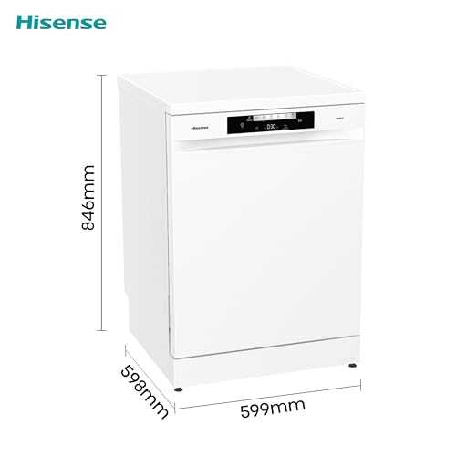 Hisense HS523E15WUK Slimline 10 Places Free Standing Dishwasher White