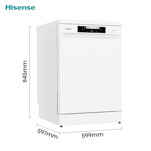 Hisense HS523E15WUK Slimline 10 Places Free Standing Dishwasher White