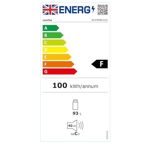 COMFEE' RCZ99BG1(E) Drinks Fridge, 93L Capacity, Holds up to 115 Cans