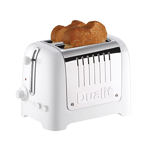 Dualit 2 Slice Lite Toaster, Polished with Black Trim, Bagel & Defrost