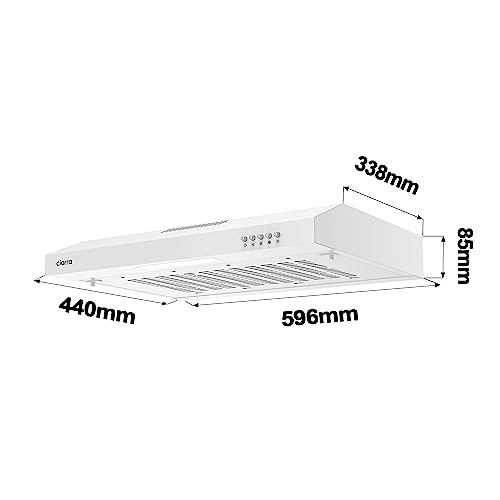 CIARRA CBCB6903 60cm Visor Cooker Hood Wall Mounted Extractor Fan