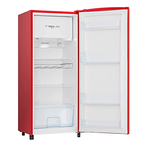 Hisense RR220D4BDE 52cm Retro Fridge, 165L, Auto Defrost, Silver