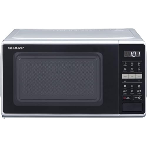 Sharp 17L 700W Black Microwave: 10 Power Levels, Auto Cook, Defrost