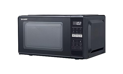 Sharp 17L 700W Black Microwave: 10 Power Levels, Auto Cook, Defrost