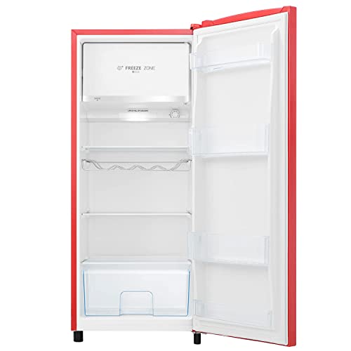 Hisense RR220D4BDE 52cm Retro Fridge, 165L, Auto Defrost, Silver