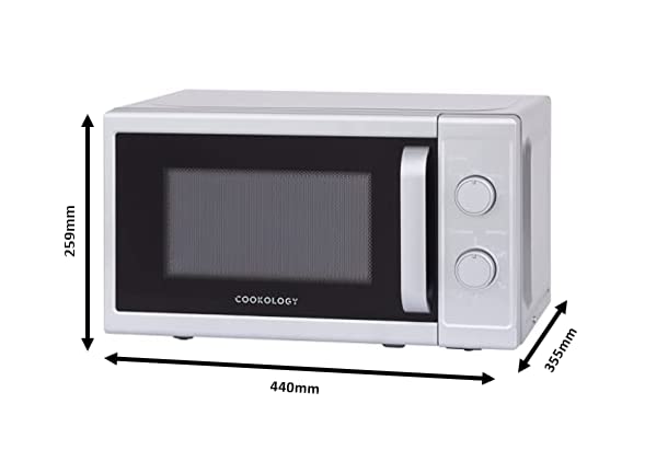 Cookology CMAFS20LSL Freestanding Microwave, 800W, Silver