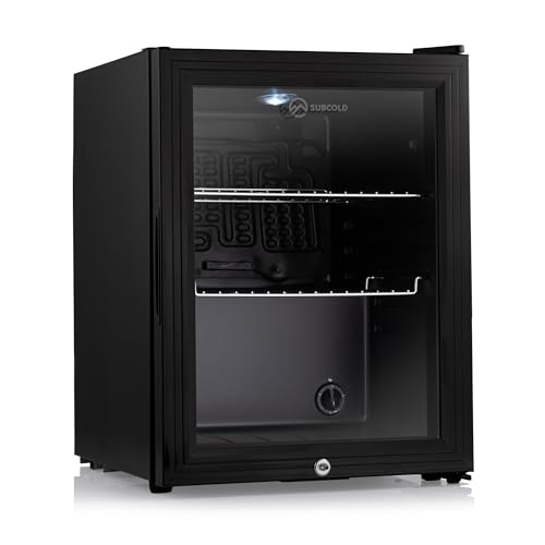 Subcold Super35 LED Mini Fridge - Glass Door, 35L, Black