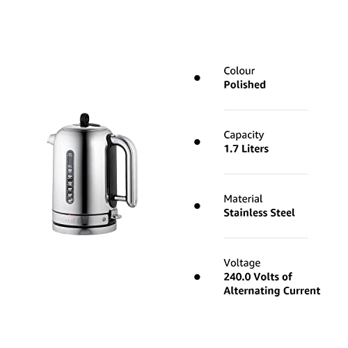 Dualit Classic Polished Stainless Kettle - Quiet Boiling