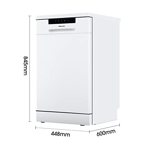 Hisense HS523E15WUK Slimline 10 Places Free Standing Dishwasher White