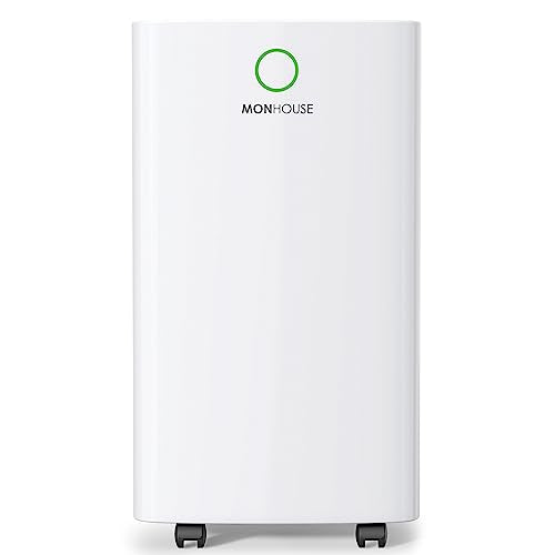 MONHOUSE 25L Digital Dehumidifier: Large Tank, Sleep Mode