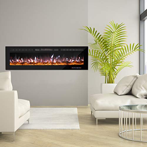 M.C.Haus Electric Fireplace: Touch Screen, Wall Mounted Heater