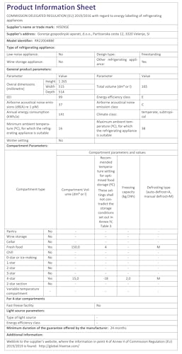 Hisense RR220D4BDE 52cm Retro Fridge, 165L, Auto Defrost, Silver