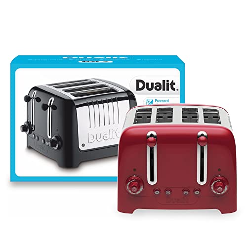 Dualit 2 Slice Lite Toaster, Polished with Black Trim, Bagel & Defrost