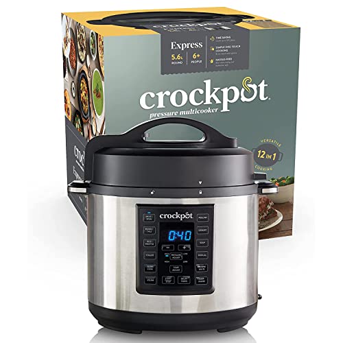 Crockpot Express 12-in-1 Multi-Cooker, 5.6L, Stainless Steel