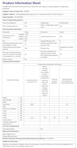 Hisense RR220D4BDE 52cm Retro Fridge, 165L, Auto Defrost, Silver