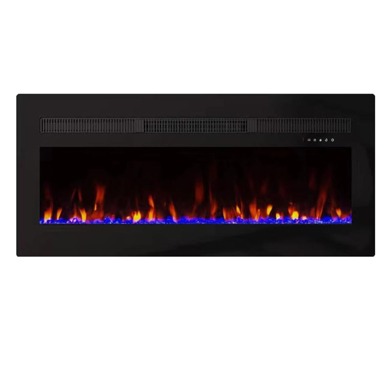 Modern Electric Stove Heater - 2000W LED Flame, Black