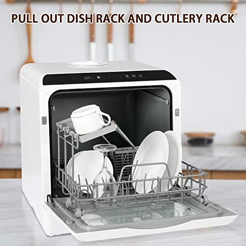 eklipt Table Top Dishwasher - Mini Countertop, 6 Programs