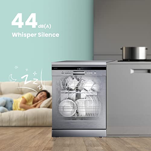 COMFEE' 14 Place Dishwasher, Whisper Quiet 44dB, Stainless Steel