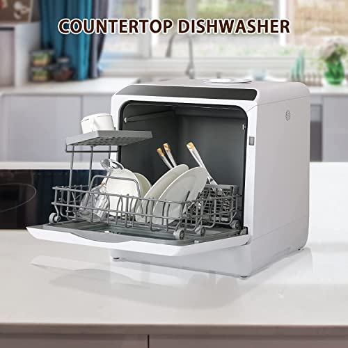 eklipt Table Top Dishwasher - Mini Countertop, 6 Programs