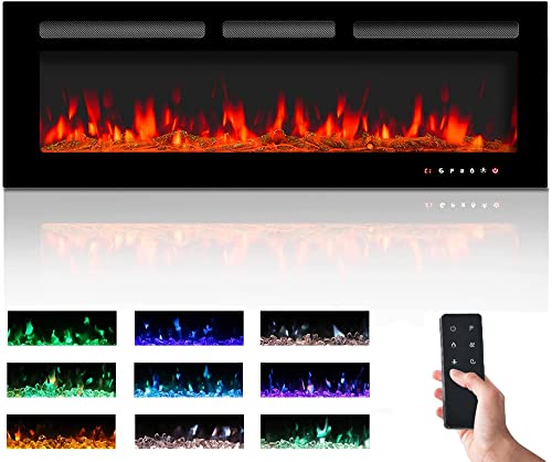 M.C.Haus Electric Fireplace: Touch Screen, Wall Mounted Heater