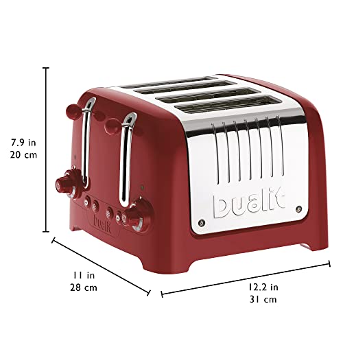 Dualit 2 Slice Lite Toaster, Polished with Black Trim, Bagel & Defrost