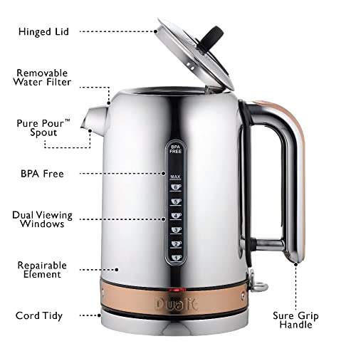 Dualit Classic Polished Stainless Kettle - Quiet Boiling