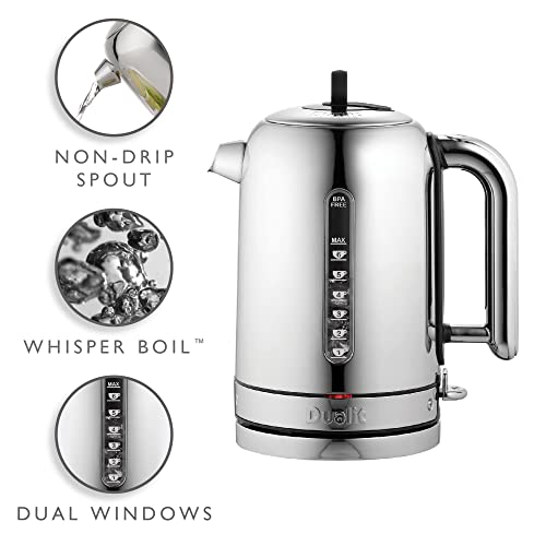 Dualit Classic Polished Stainless Kettle - Quiet Boiling