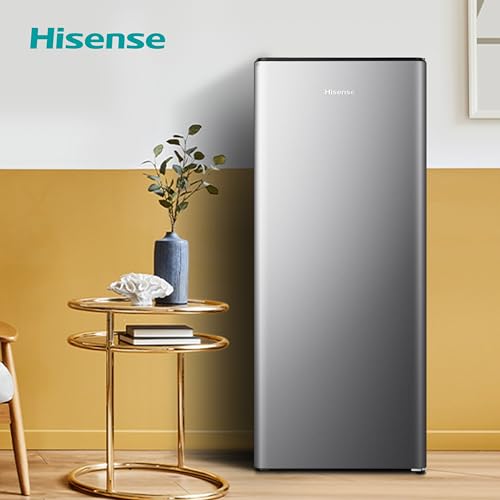 Hisense RR220D4BDE 52cm Retro Fridge, 165L, Auto Defrost, Silver