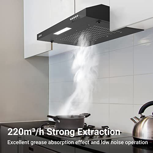 CIARRA CBCB6903 60cm Visor Cooker Hood Wall Mounted Extractor Fan