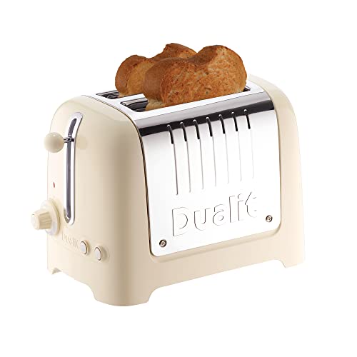 Dualit 2 Slice Lite Toaster, Polished with Black Trim, Bagel & Defrost