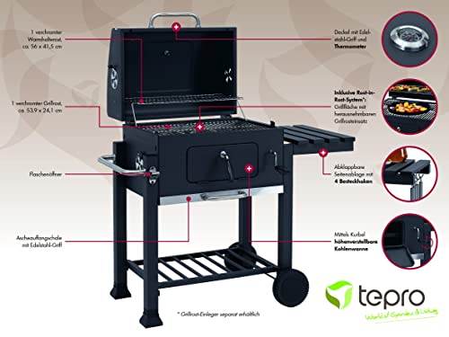 Tepro Toronto Click Charcoal Barbecue - Stainless Steel