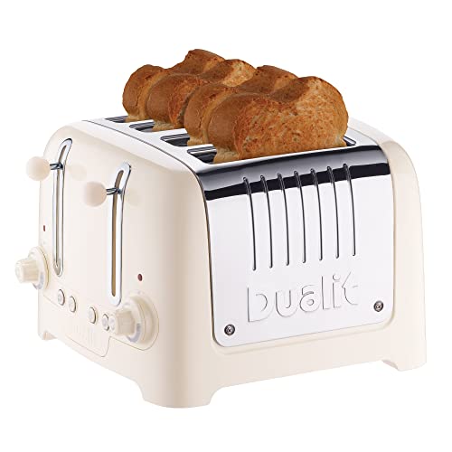 Dualit 2 Slice Lite Toaster, Polished with Black Trim, Bagel & Defrost