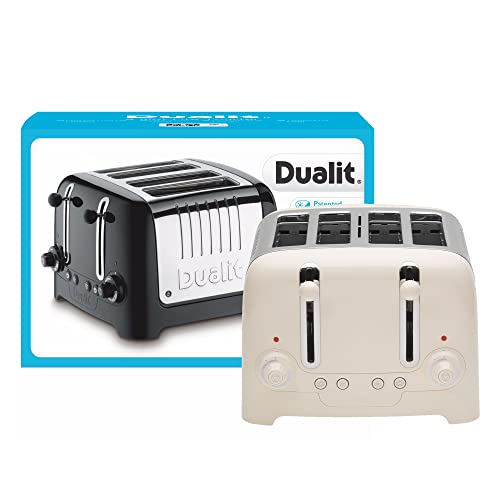 Dualit 2 Slice Lite Toaster, Polished with Black Trim, Bagel & Defrost