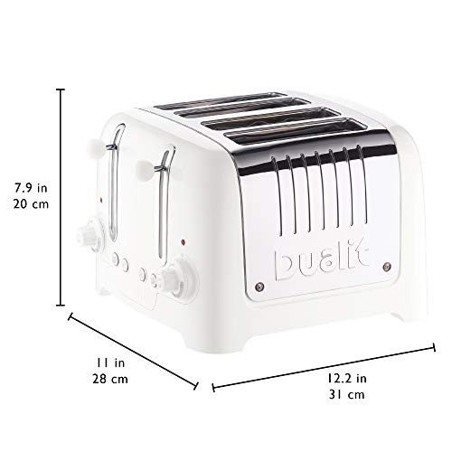 Dualit 2 Slice Lite Toaster, Polished with Black Trim, Bagel & Defrost