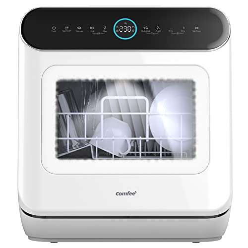 COMFEE' 14 Place Dishwasher, Whisper Quiet 44dB, Stainless Steel