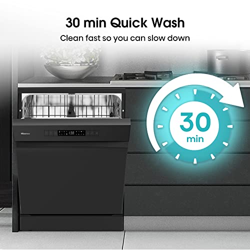 Hisense HS523E15WUK Slimline 10 Places Free Standing Dishwasher White