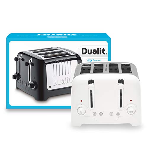 Dualit 2 Slice Lite Toaster, Polished with Black Trim, Bagel & Defrost