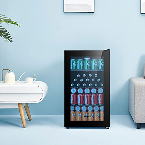 COMFEE' RCZ99BG1(E) Drinks Fridge, 93L Capacity, Holds up to 115 Cans