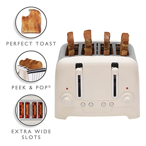 Dualit 2 Slice Lite Toaster, Polished with Black Trim, Bagel & Defrost