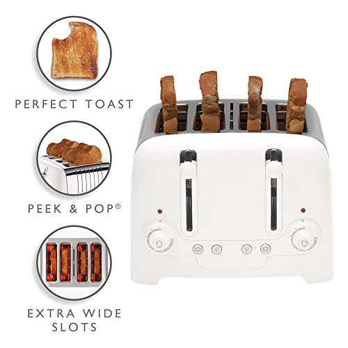 Dualit 2 Slice Lite Toaster, Polished with Black Trim, Bagel & Defrost