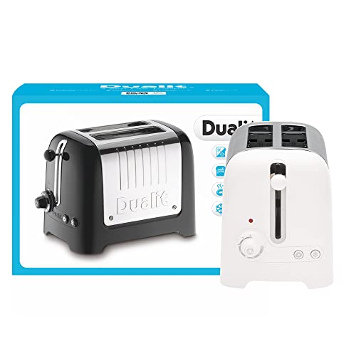 Dualit 2 Slice Lite Toaster, Polished with Black Trim, Bagel & Defrost