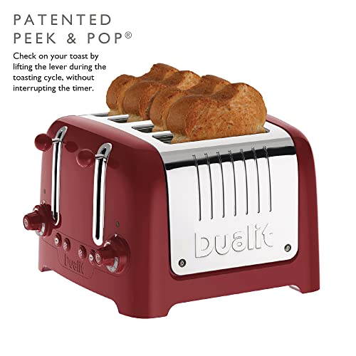 Dualit 2 Slice Lite Toaster, Polished with Black Trim, Bagel & Defrost