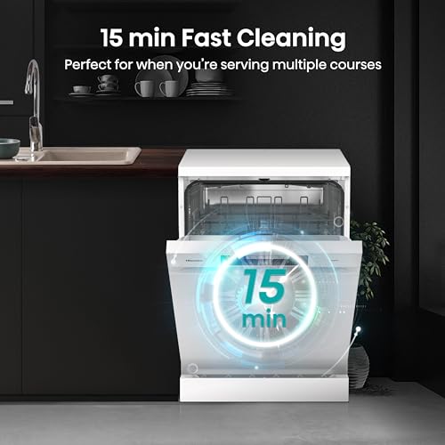 Hisense HS523E15WUK Slimline 10 Places Free Standing Dishwasher White