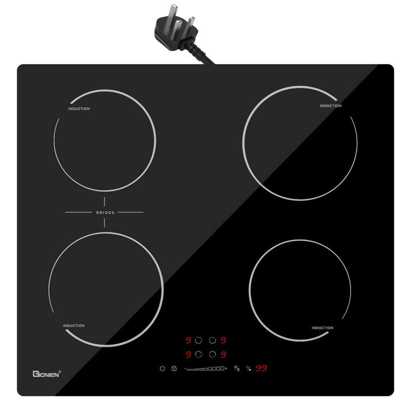 GIONIEN 60cm Plug-in Induction Hob, 4 Cooking Rings