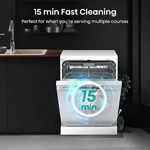 Hisense HS523E15WUK Slimline 10 Places Free Standing Dishwasher White