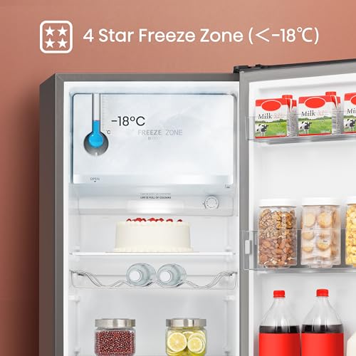 Hisense RR220D4BDE 52cm Retro Fridge, 165L, Auto Defrost, Silver