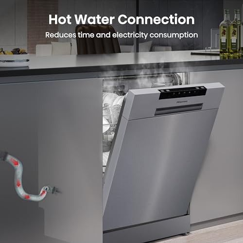 Hisense HS523E15WUK Slimline 10 Places Free Standing Dishwasher White