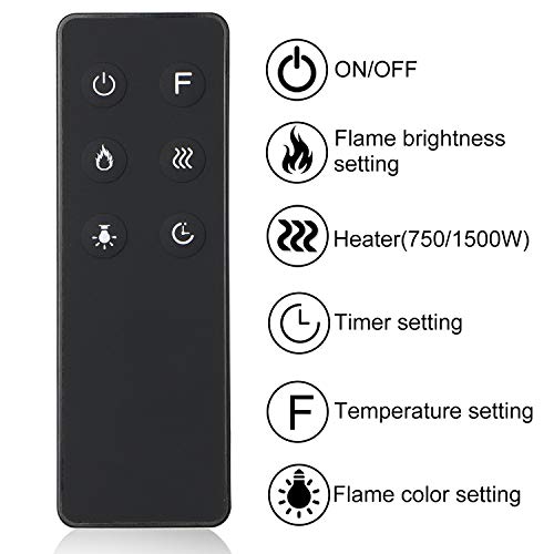 M.C.Haus Electric Fireplace: Touch Screen, Wall Mounted Heater