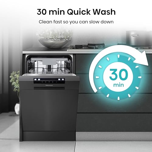 Hisense HS523E15WUK Slimline 10 Places Free Standing Dishwasher White